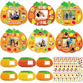 Qyeahkj 36 Sets Valentine 's Day Craft for Kids DIY Valentines Day Heart Picture Frame Craft Kit Valentine Photo Frame Craft and Arts Kit for Home Class Kindergarten Party Art Activity