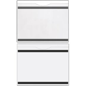StoreSMART - File Jacket with Magnetic Back - 5-Pack - Clear Plastic - Heavy Duty - FJ85STCM-5