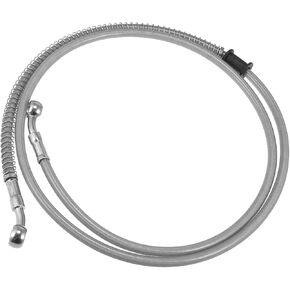 ACROPIX 55.12" Length 10mm ID Motorcycle Hydraulic Brake Line Oil Hose Pipe Stainless Steel Braided Cable for ATV Motocross Sport Bikes Silver Tone Car Parts