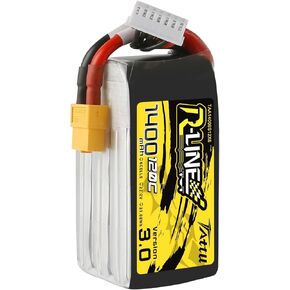 TATTU R-Line Version 3.0 6s Lipo Battery 1300mAh 22.2V 120C 6S Lipo Battery with XT60 Plug for RC Racing FPV Drone Helicopter Quadcopter Airplane UAV RC Plane