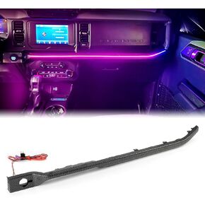 Car Interior Atmosphere Light 7 Colors LED Strip Lights Compatible with Ford Bronco 2021 2022 2023 2024 Lights for Center Control Passenger Position Bronco Accessories（Not for Sport）