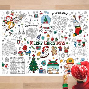 3 Pcs Fall Thanksgiving Coloring Tablecloth for Kids 48 x 36 Inch Large Happy Thanksgiving Color Tablecover Thanksgiving Activity Paper Table Decoration Children Table Cloth Disposable Tablecover