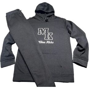MIKE'S KICKS UNISEX HOODIE SWEATSUIT PULLOVER HOODED TRACKSUIT 2 PIECES TOP WITH SWEATPANTS CASUAL WEAR LONG SLEEVE