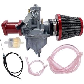 Power Upgrade VM22 Carburetor & Intake Pipe Mainfold Kit for Coleman Powersports 196cc CT200U CT200U-EX for 6.5HP Baja Warrior Heat MB165 MB200 with Air Filter & Throttle Kit Mini Bike Go Kart