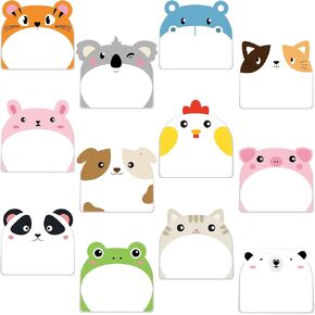 48 Pads Cute Sticky Notes Animal Cartoon Sticky Kawaii Sticky Notes Fun Sticky Notes Cute Notepads Animal Shaped Sticky Note Pads Self Stick Memo Pad for Office Home Kids Students Roommates Tab Gifts