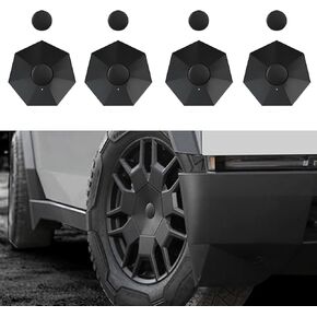 4PCS Wheel Center Hub Caps for Tesla Cybertruck Full Coverage Wheel Caps ABS Removable Wheel Cover Caps for Cybertruck Accessories, Snap-on Design with Removal Tool, Suitable for All Terrains