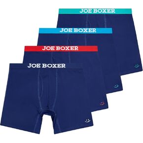 JOE BOXER Solid Black Performance Boxer Briefs Underwear