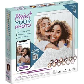 Paintable Pictures | Paint Your Photo by Number: Portraits Deluxe Edition | Customizable Kit | Printable Canvas | Custom Paint by Number Technology