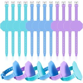 9 Pcs Silicone Memo Wrist Band Wearable Nurse Notepad in Watch Shape Reusable Erasable to Do List Silicone Wrist Band for Veterinarian Nurse Gift, Turquoise, Lilac, Blue [Unknown Binding]
