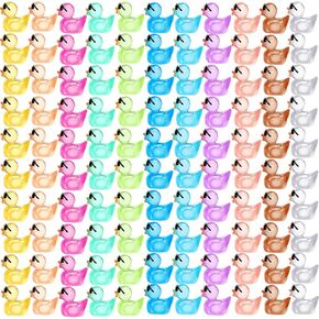 110pcs Luminous Sunglasses Mini Resin Duck 11 Colors Little Small Ducks Glow in The Dark Duck Figures for Dollhouse Aquarium Decor Micro Fairy Garden Landscape Hide and Seek Prank Toys