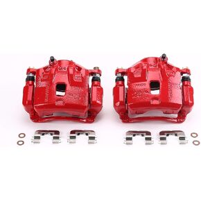 Power Stop Front S6464 Pair of High-Temp Red Powder Coated Calipers For Hyundai Elantra 2011-2016, Hyundai Elantra Coupe 2013-2014 [Model Specific]