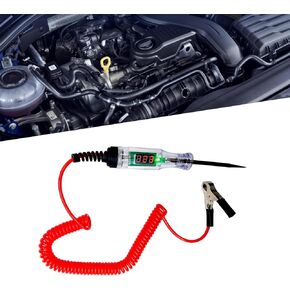 Pack-1 Car Digital Display Test Pen, 6V/12V/24V Circuit Detecting Device, Automobile Repair Replacement Kit, Universal for Most Cars (Red & Black #1)