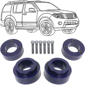 Complete Front & Rear leveling Lift kit 50mm / 1.9 inches Left & Right made in High Grade Poly/PU - fits Pathfinder R51 Year 2005 2006 2007 2008 2009 2010 2011 2012 2013 2014