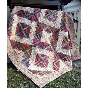 Country Retreat Log Cabin Quilt Pattern, by Cut Loose Press and Natural Comforts Quilting