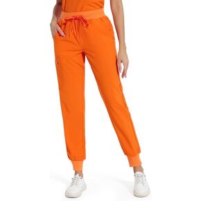 Womens Scrub Pants - Soft Stretch Yoga Style with 5 Pockets, Slim Fit Jogger Scrubs Pants for Women