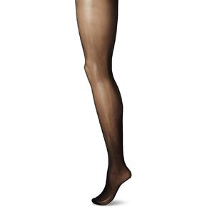Women's Semi-Opaque Control Top Pantyhose, 1 Pair, Jet Black, C Height: 5'6"-5'10" Weight: 130-160