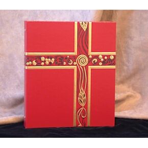 Ceremonial Binder - Red with Gold Foil (1-inch Spine)