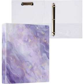 Flying Butterfly 3-Ring Binder 1.5 Inch 1 Pack Round Ring Binder Holds 200 Sheets with 3 Inside Pockets for Office Home Organization