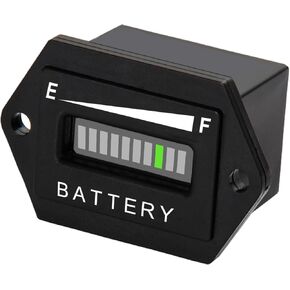 Runleader 36V LED Battery Capacity Meter,Battery State of Charge & Discharge,Applicable to Trojan Battery powered Golf Cart Forklift Lawn Mower Leaf Trimmer Motorhome etc.