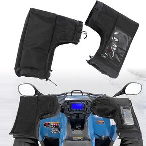SUNPIE ATV Handlebar Mitts- Snowmobile Handlebar Gloves Waterproof with Friendly Touch Bag ATV Gloves Compatible with Sportsman Scrambler FourTrax Grizzly Brute Force Snowmobile