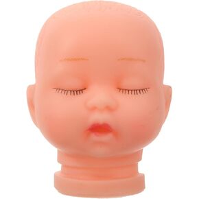 NUOBESTY Vinyl Doll Heads for Crafts, 52mm Baby Mannequin Doll Mini Doll Head Doll Craft Making Heads Doll Head Keychain for DIY Doll Head Body Mannequin Paintings Accessories