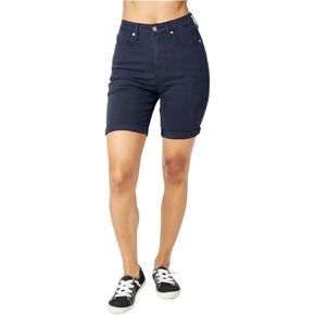 Judy Blue Navy High Rise Tummy Control Bermuda Shorts