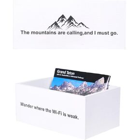 GoFika National Park Map Organizer Box Rustic Wooden Storage for NatGeo & State Park Maps Memory Box for U.S. Park Lovers