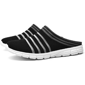 HYDLONGR Men's Women's Lightweight Breathable Knitted Mesh Upper Garden Sandals Quick-Drying Slippers Mules Clogs Shoes Indoor Outdoor