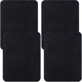 Joez Wonderful Elbow Patches for Sweaters 4pcs, Sew-On Fabric Repair Patch Oval Elbow Knee Patches for Puffer Down Jackets Shirts Trousers Coat Clothing Holes Fixing (Black, Brown)
