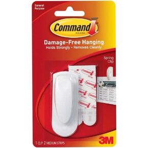 Command Spring Clip 1 Clip And 2 Adhesive (6 Pack)
