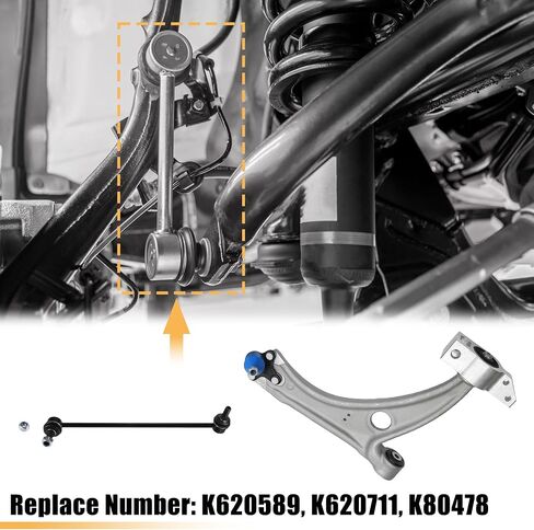 X AUTOHAUX 4Pcs Front Suspension Kit Lower Control Arm with Ball Joint Assembly Sway Bar Link Stabilizer link for VW Passat 2006-2010 for Volkswagen Tiguan CC 2009-2017 No.RK620589/K80478 in Saudi Arabia