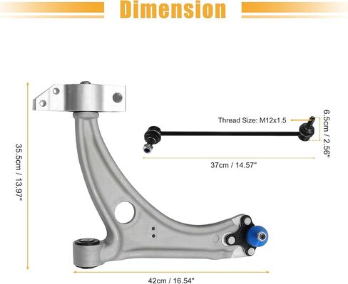 X AUTOHAUX 4Pcs Front Suspension Kit Lower Control Arm with Ball Joint Assembly Sway Bar Link Stabilizer link for VW Passat 2006-2010 for Volkswagen Tiguan CC 2009-2017 No.RK620589/K80478 in Saudi Arabia