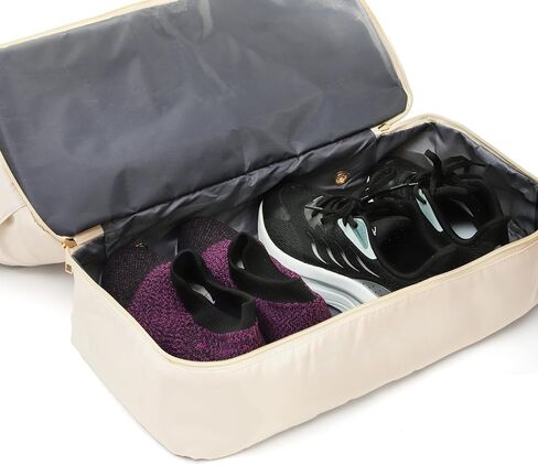 قطعتان من حقيبة عطلة نهاية الأسبوع للنساء، حقيبة سفر لطيفة مع حجرة للأحذية، حقيبة أدوات الزينة لصالة الألعاب الرياضية باللون البيج لحمل الأمتعة، والولادة في المستشفى، وتوصيل العمالة، والطائرات in Kuwait