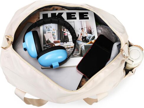 قطعتان من حقيبة عطلة نهاية الأسبوع للنساء، حقيبة سفر لطيفة مع حجرة للأحذية، حقيبة أدوات الزينة لصالة الألعاب الرياضية باللون البيج لحمل الأمتعة، والولادة في المستشفى، وتوصيل العمالة، والطائرات in Kuwait