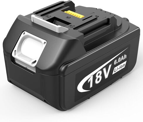 18V 6.0Ah Replace Battery for Makita 18V Battery, 2 Packs 18V 6000mAh Lithium Battery with LED Indicator Compatible with Makita 18Volt BL1860 BL1850 BL1840 Cordless Power Tools and Charger in Saudi Arabia
