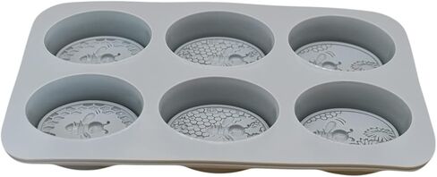 قالب سيليكون مكون من 6 تجاويف - قرص عسل ثلاثي الأبعاد (قالب كعكة الحمم البركانية المنصهرة، حلوى تذوب الحلوى، صابون) - فرن، آمن للفريزر (قنابل الحمام، ألواح اللوشن) - درجة الغذاء in Kuwait