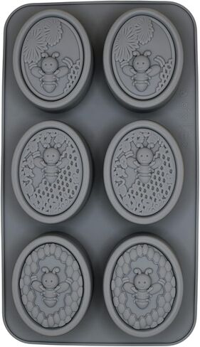 قالب سيليكون مكون من 6 تجاويف - قرص عسل ثلاثي الأبعاد (قالب كعكة الحمم البركانية المنصهرة، حلوى تذوب الحلوى، صابون) - فرن، آمن للفريزر (قنابل الحمام، ألواح اللوشن) - درجة الغذاء in Kuwait