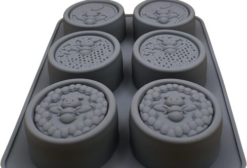 قالب سيليكون مكون من 6 تجاويف - قرص عسل ثلاثي الأبعاد (قالب كعكة الحمم البركانية المنصهرة، حلوى تذوب الحلوى، صابون) - فرن، آمن للفريزر (قنابل الحمام، ألواح اللوشن) - درجة الغذاء in Kuwait