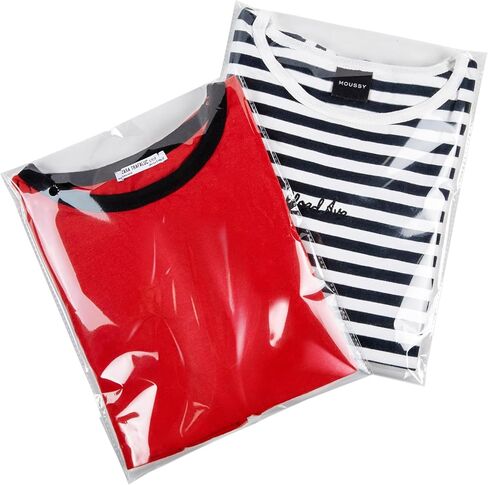Clear Cellophane Plastic Bags 60Pcs 12x15 Resealable Poly Packaging Bags for Clothing Shirts Gifts Self Sealing Shipping Bags for Clothes Small Business in Saudi Arabia