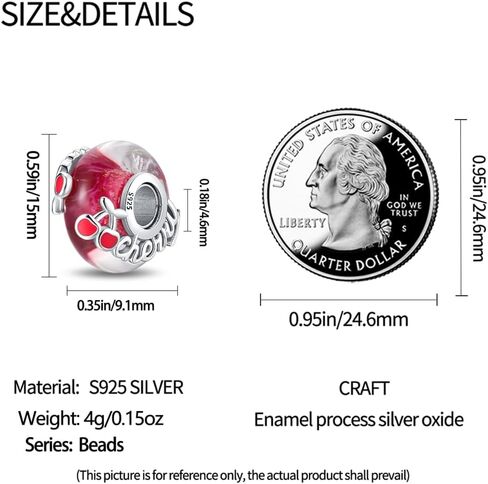 Pandach Murano Glass 925 Sterling Silver Charms for Bracelets Colour Changing Beads for Women Jewelry Gifts in Kuwait