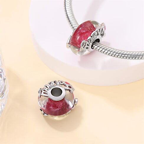 Pandach Murano Glass 925 Sterling Silver Charms for Bracelets Colour Changing Beads for Women Jewelry Gifts in Kuwait