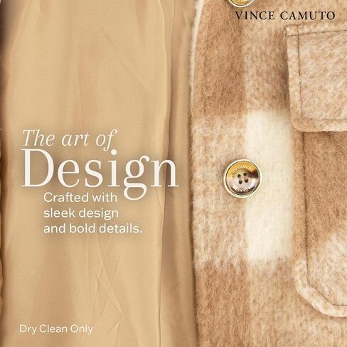 جاكيت نسائي من Vince Camuto بياقة صوف قابلة للإزالة ومعطف شتوي للنساء in Saudi Arabia