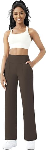 FireSwan Wide Leg Yoga Pants Women Stretch Dress Lounge Pants with Pockets High Waisted Loose Casual Pants in Kuwait