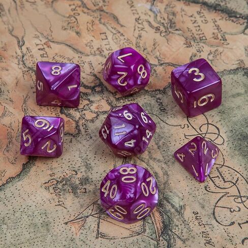 DND Dice Sets(35pieces) with Black Pockets, Complete Flash-Colors polyhedral Dice Sets of D4 D6 D8 D10 D% D12 D20 Great for Dungeons and Dragons RPG MTG Rolel Playing Table Games in Saudi Arabia