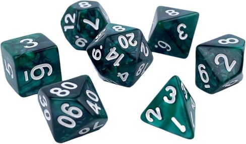 DND Dice Sets(35pieces) with Black Pockets, Complete Flash-Colors polyhedral Dice Sets of D4 D6 D8 D10 D% D12 D20 Great for Dungeons and Dragons RPG MTG Rolel Playing Table Games in Saudi Arabia