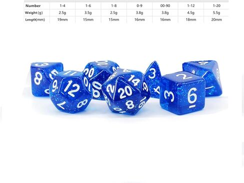DND Dice Sets(35pieces) with Black Pockets, Complete Flash-Colors polyhedral Dice Sets of D4 D6 D8 D10 D% D12 D20 Great for Dungeons and Dragons RPG MTG Rolel Playing Table Games in Saudi Arabia