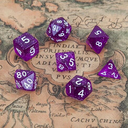 DND Dice Sets(35pieces) with Black Pockets, Complete Flash-Colors polyhedral Dice Sets of D4 D6 D8 D10 D% D12 D20 Great for Dungeons and Dragons RPG MTG Rolel Playing Table Games in Saudi Arabia