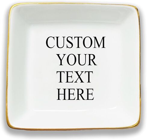 HatafaFurni Daughter Gift From Mom, Ring Dish For Girl Daughter, White Ceramic Jewelry Dish, Personalized Trinket Tray, Mother And Daughter, Wedding Gift, Graduation Birthday Gift in Saudi Arabia