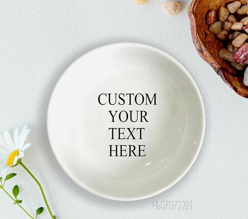 HatafaFurni Daughter Gift From Mom, Ring Dish For Girl Daughter, White Ceramic Jewelry Dish, Personalized Trinket Tray, Mother And Daughter, Wedding Gift, Graduation Birthday Gift in Saudi Arabia