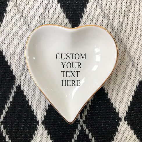 HatafaFurni Daughter Gift From Mom, Ring Dish For Girl Daughter, White Ceramic Jewelry Dish, Personalized Trinket Tray, Mother And Daughter, Wedding Gift, Graduation Birthday Gift in Saudi Arabia